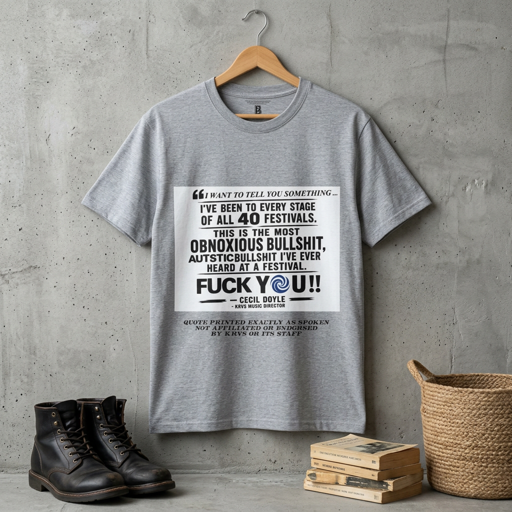 Festival Quote T-Shirt — Bold Band Tee | Support All Music Back Print
